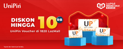 1820 LazMall Diskon 10rb UniPin Voucher di Lazada